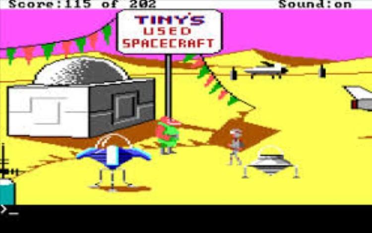 Gameplay screen of Space Quest: Chapter I - The Sarien Encounter (3/8) Gameplay screen of Space Quest: Chapter I - The Sarien Encounter (3/8)