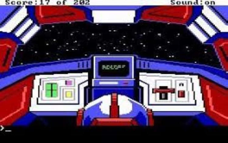 Gameplay screen of Space Quest: Chapter I - The Sarien Encounter (6/8) Gameplay screen of Space Quest: Chapter I - The Sarien Encounter (6/8)