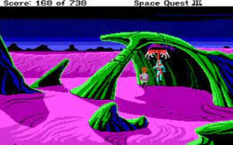 Gameplay screen of Space Quest III: The Pirates of Pestulon (6/8) Gameplay screen of Space Quest III: The Pirates of Pestulon (6/8)