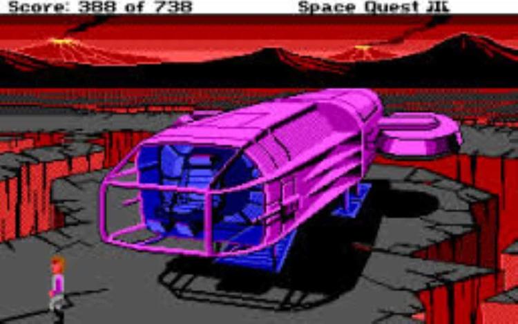 Gameplay screen of Space Quest III: The Pirates of Pestulon (2/8) Gameplay screen of Space Quest III: The Pirates of Pestulon (2/8)