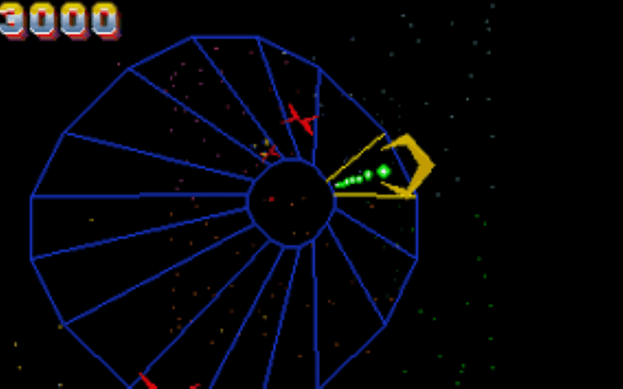 Gameplay screen of Tempest 2000 (3/4) Gameplay screen of Tempest 2000 (3/4)