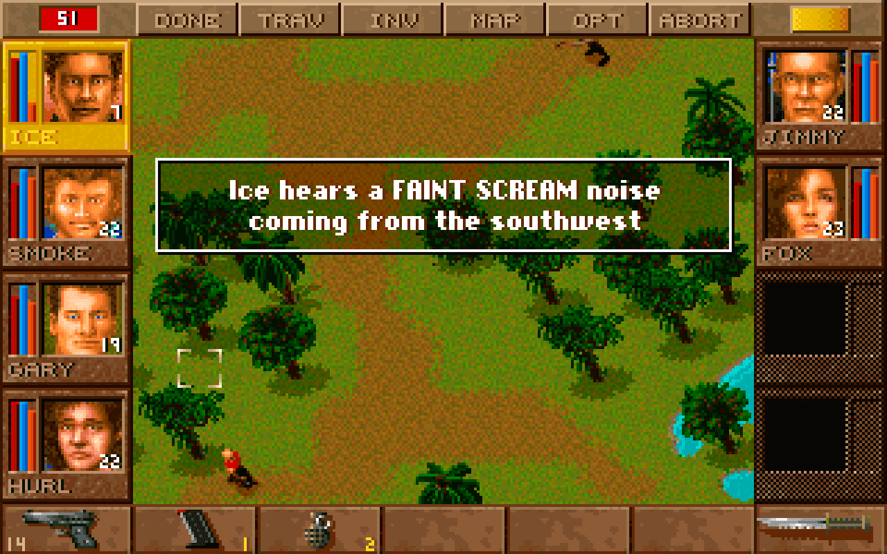 Gameplay screen of Cannon Fodder (2/8) Gameplay screen of Cannon Fodder (2/8)
