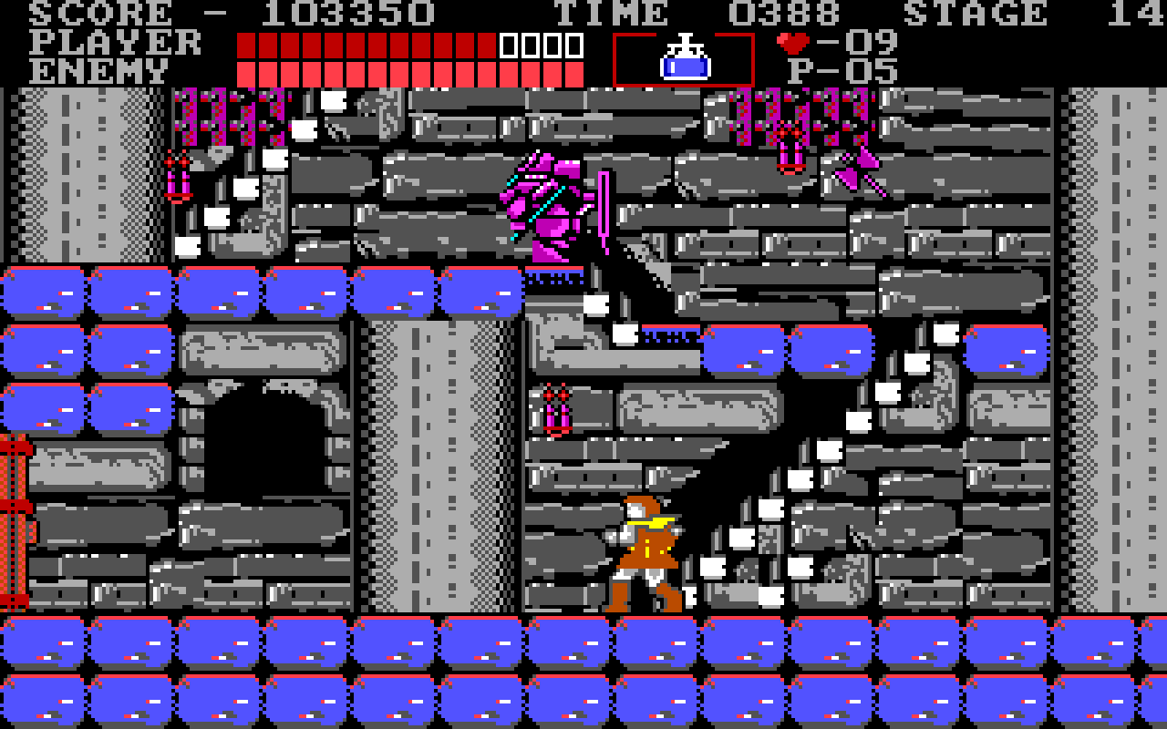 Gameplay screen of Castlevania (1/4) Gameplay screen of Castlevania (1/4)