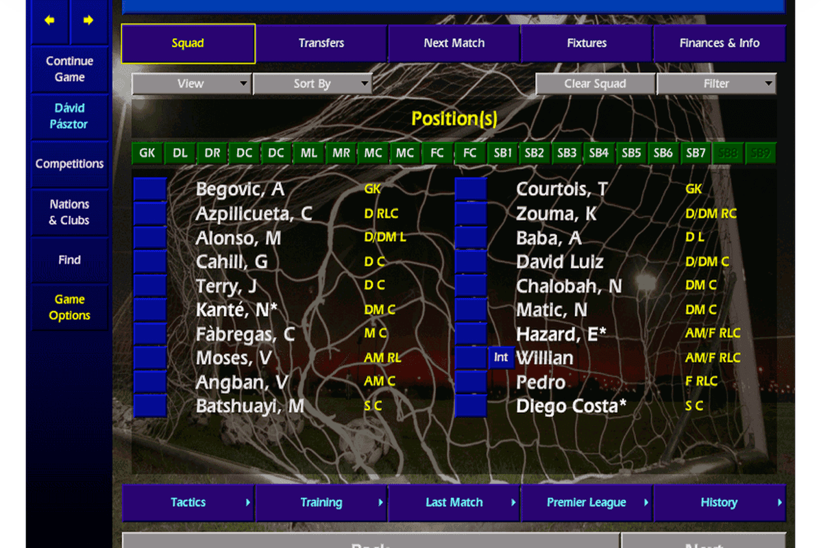 Gameplay screen of Championship Manager: Season 97/98 (4/8) Gameplay screen of Championship Manager: Season 97/98 (4/8)