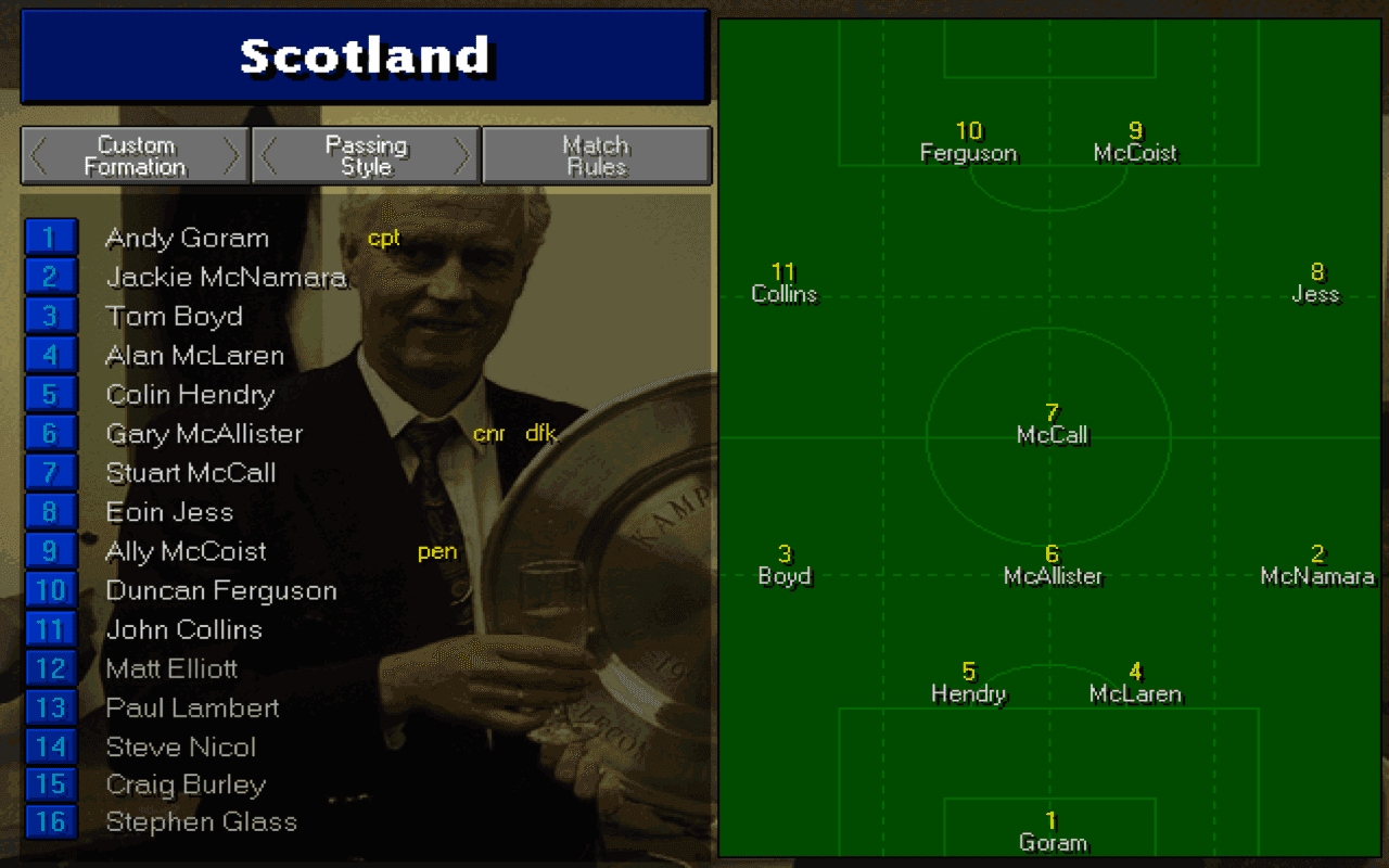 Gameplay screen of Championship Manager: Season 97/98 (1/8) Gameplay screen of Championship Manager: Season 97/98 (1/8)