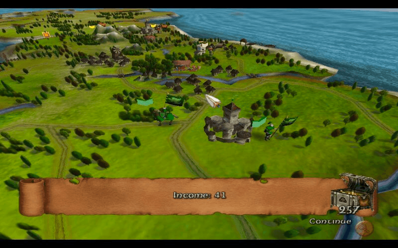 Gameplay screen of Defender of the Crown (5/8) Gameplay screen of Defender of the Crown (5/8)