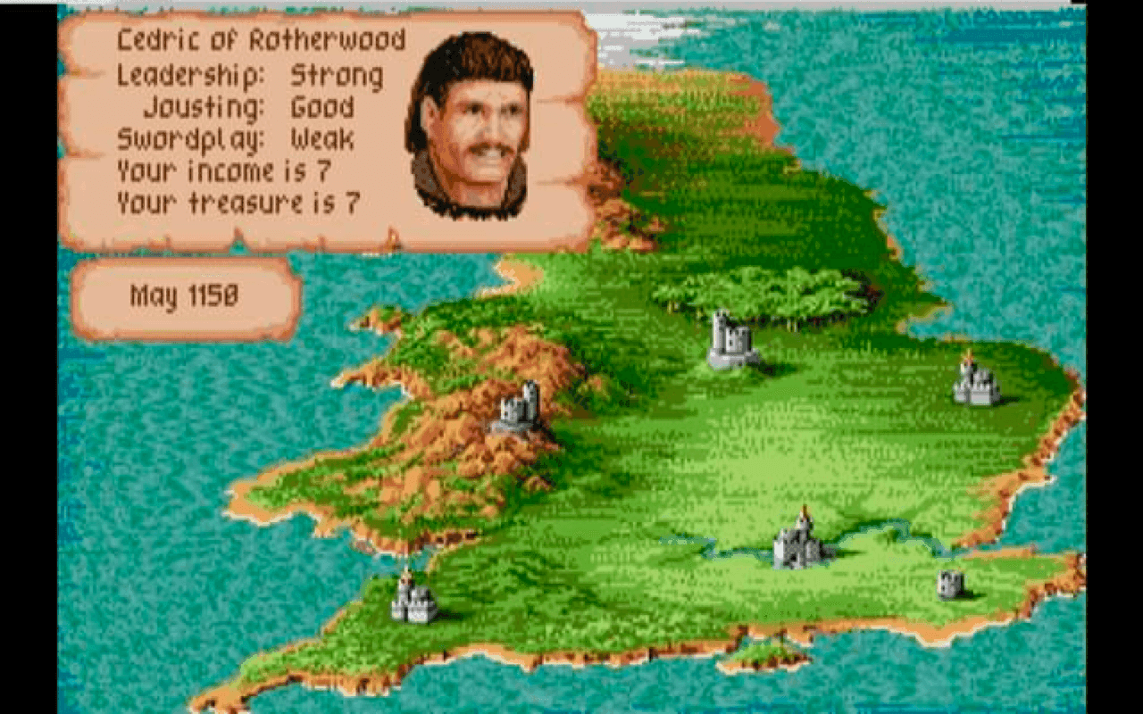 Gameplay screen of Defender of the Crown (4/8) Gameplay screen of Defender of the Crown (4/8)