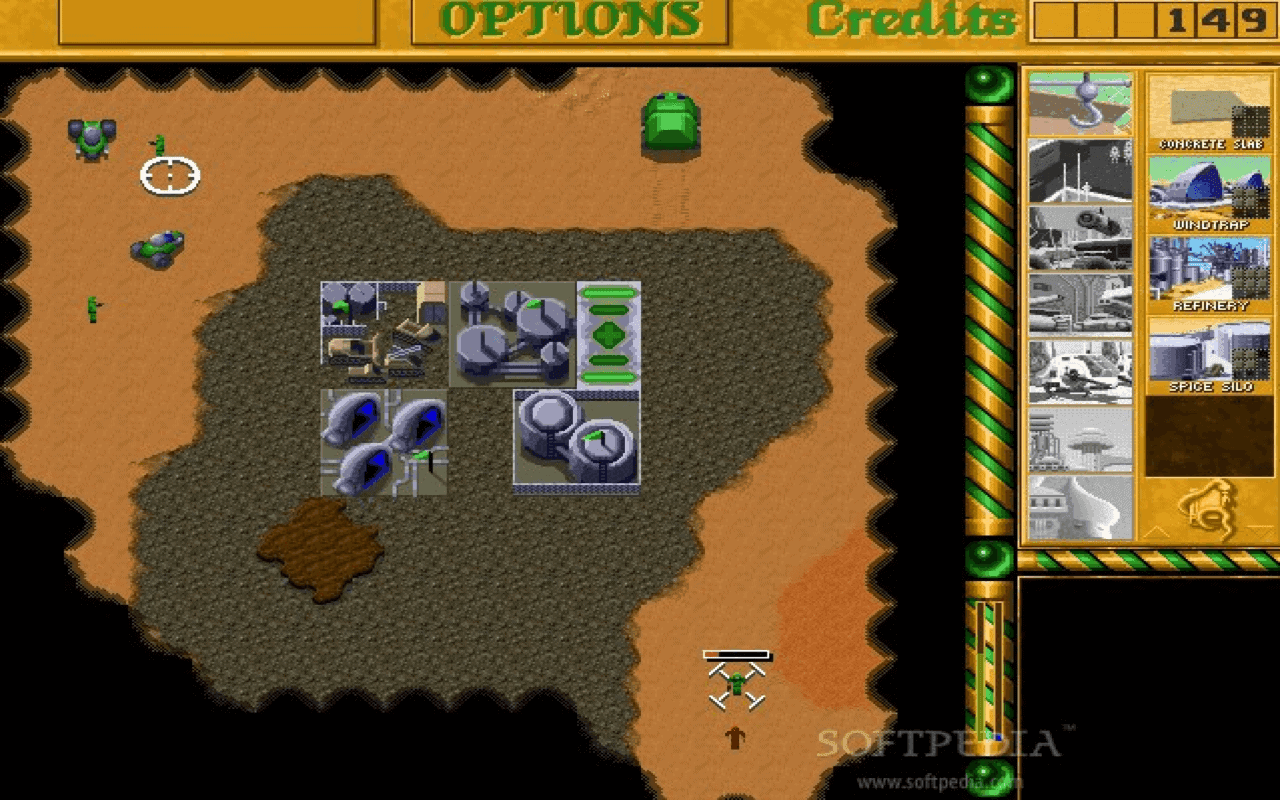 Gameplay screen of Dune II: The Building of a Dynasty (3/8) Gameplay screen of Dune II: The Building of a Dynasty (3/8)