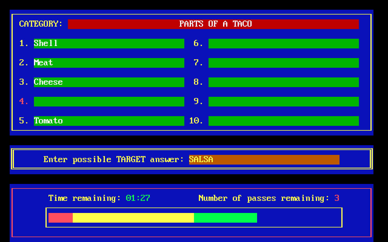 Gameplay screen of Family Feud (1/8) Gameplay screen of Family Feud (1/8)