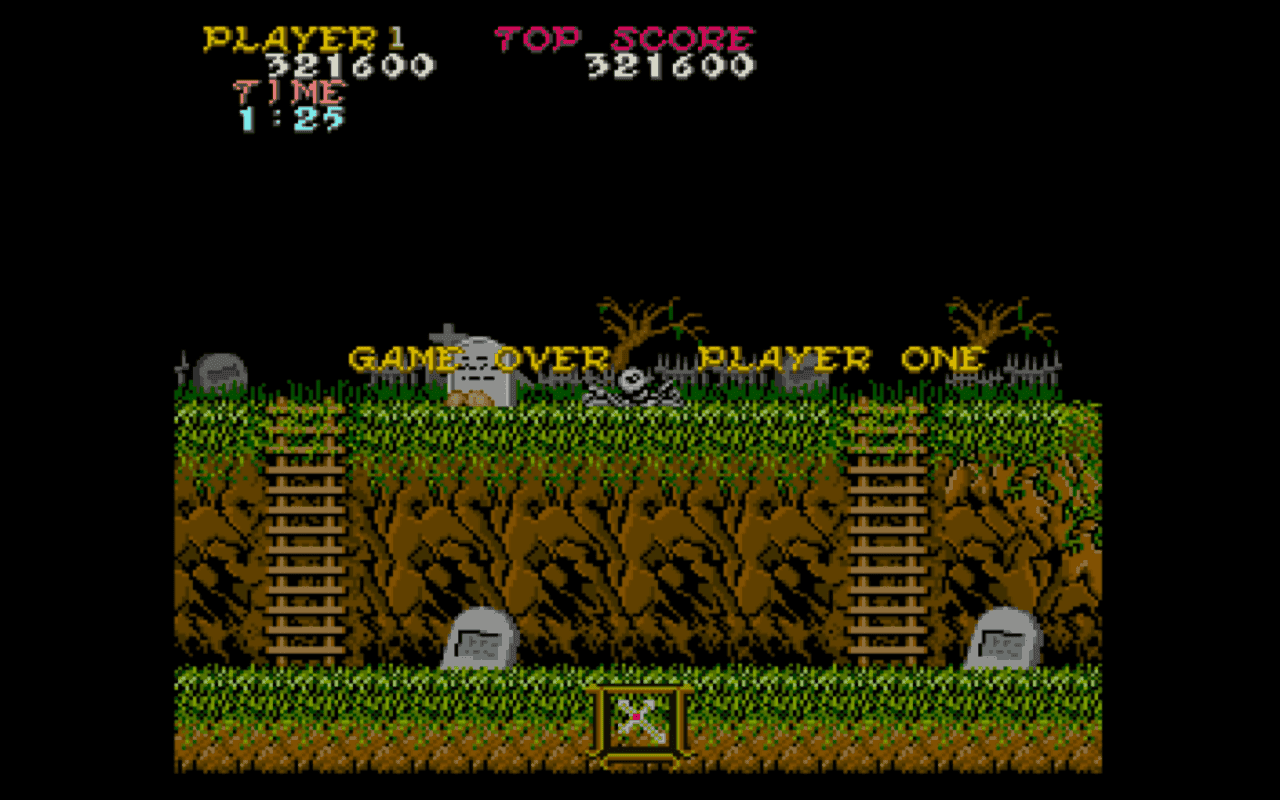 Gameplay screen of Ghosts 'N Goblins (4/4) Gameplay screen of Ghosts 'N Goblins (4/4)