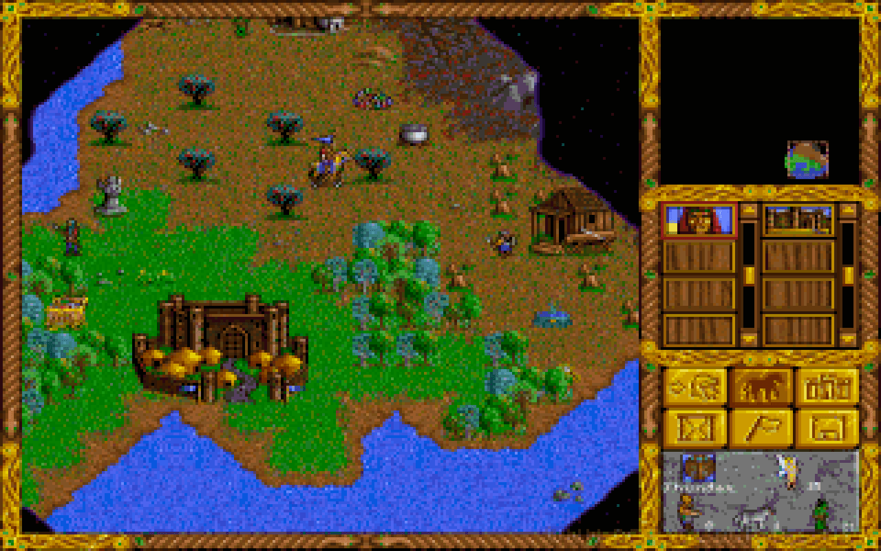 Gameplay screen of Heroes of Might and Magic (1/8) Gameplay screen of Heroes of Might and Magic (1/8)