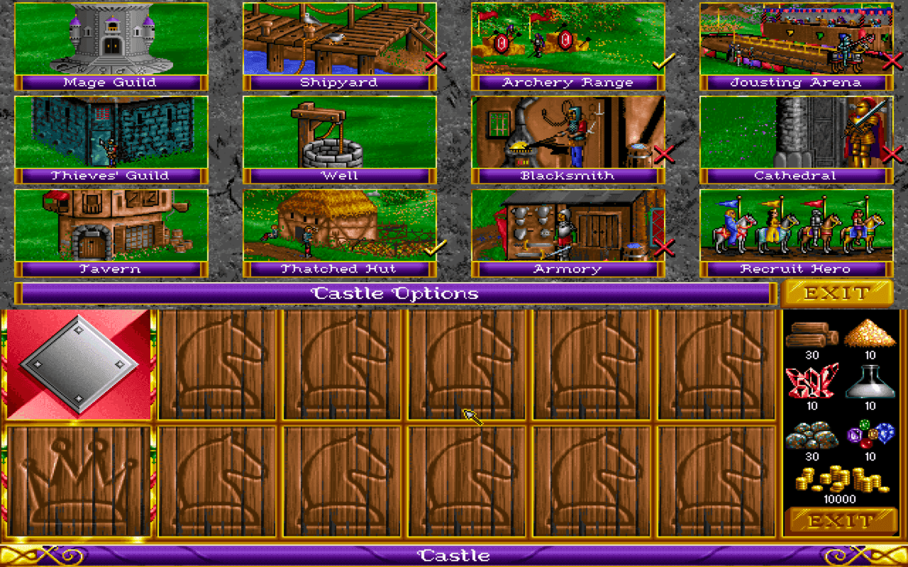 Gameplay screen of Heroes of Might and Magic (3/8) Gameplay screen of Heroes of Might and Magic (3/8)