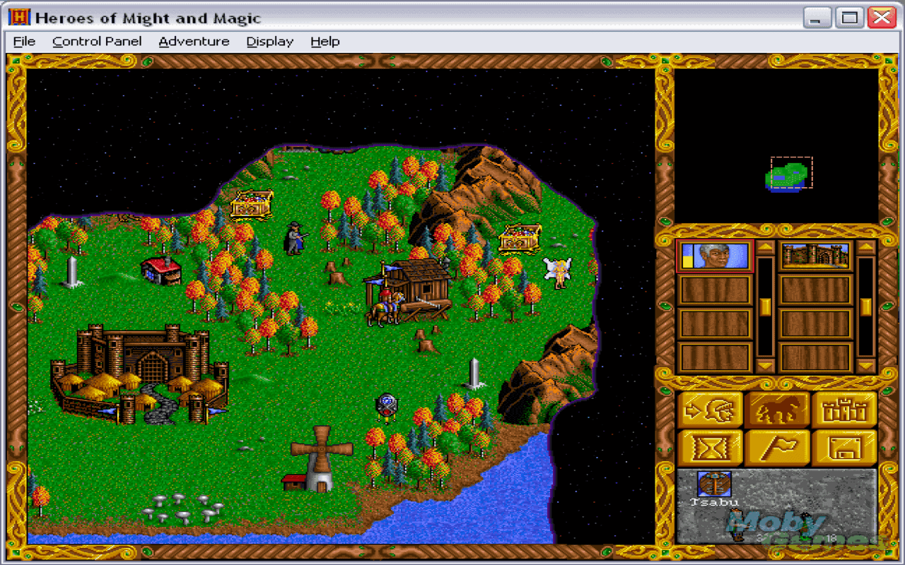 Gameplay screen of Heroes of Might and Magic (5/8) Gameplay screen of Heroes of Might and Magic (5/8)