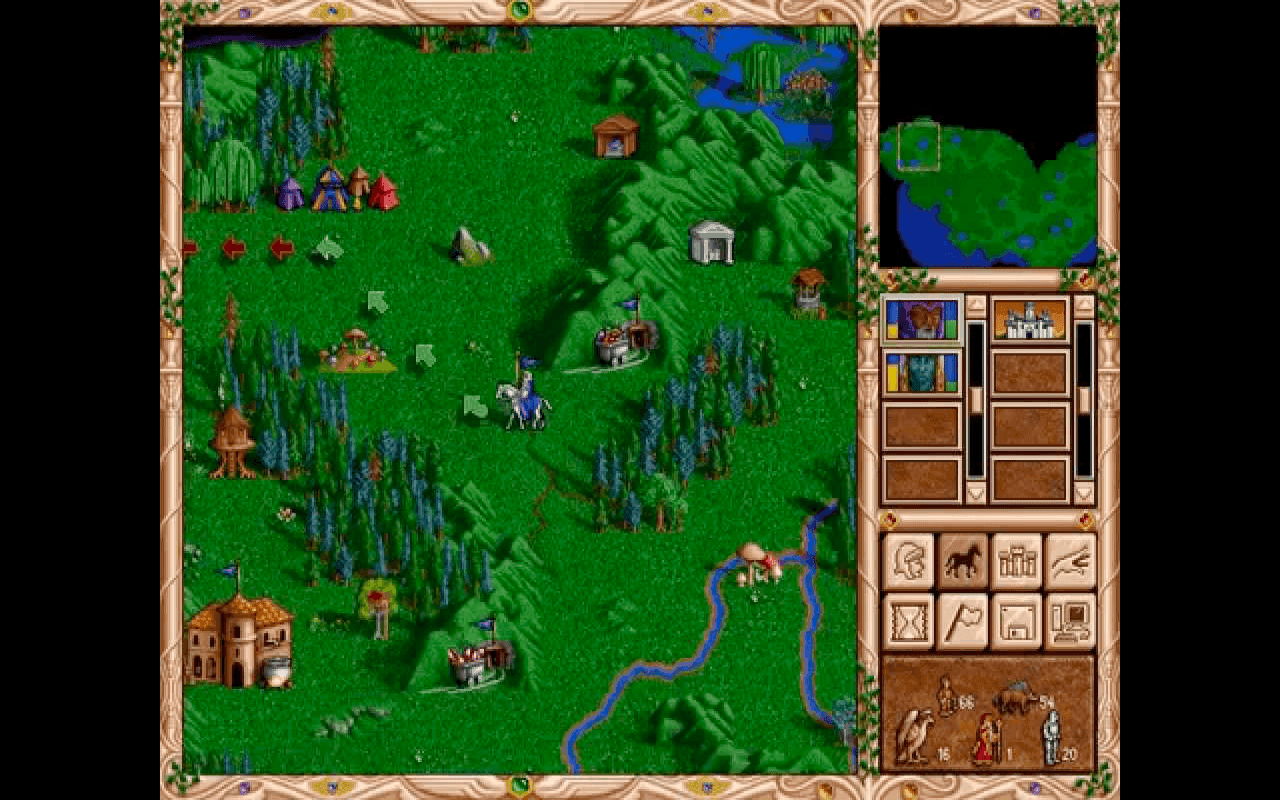 Gameplay screen of Heroes of Might and Magic II: The Succession Wars (8/8) Gameplay screen of Heroes of Might and Magic II: The Succession Wars (8/8)