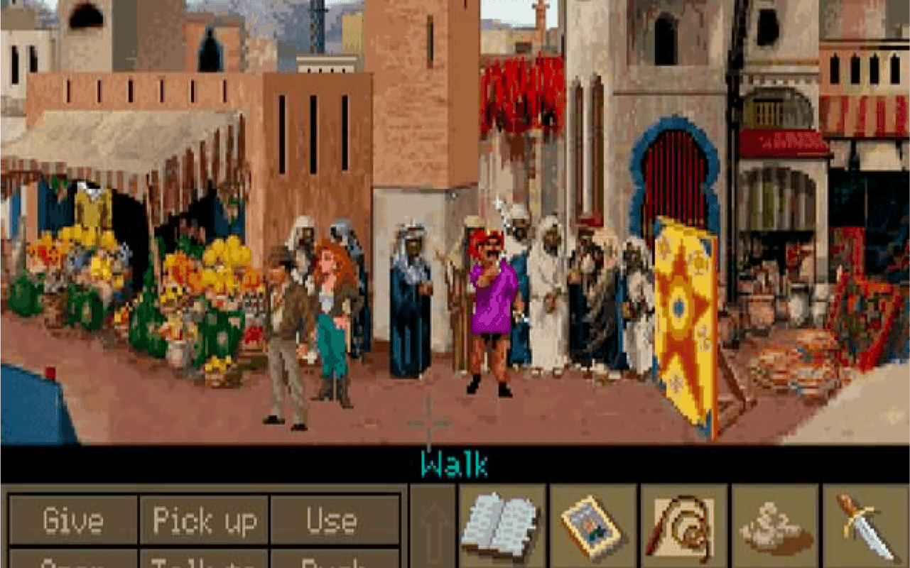 Gameplay screen of Indiana Jones and the Fate of Atlantis (6/8) Gameplay screen of Indiana Jones and the Fate of Atlantis (6/8)