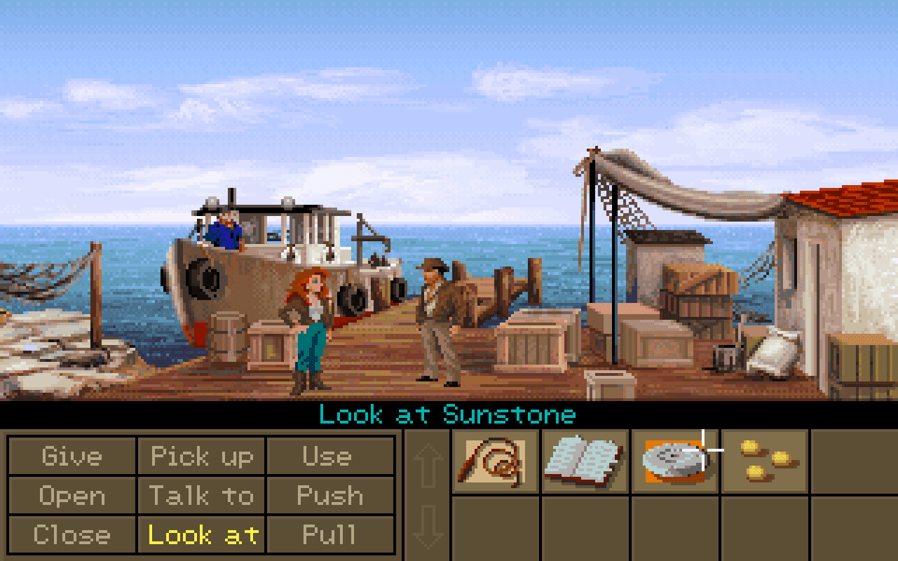 Gameplay screen of Indiana Jones and the Fate of Atlantis (4/8) Gameplay screen of Indiana Jones and the Fate of Atlantis (4/8)