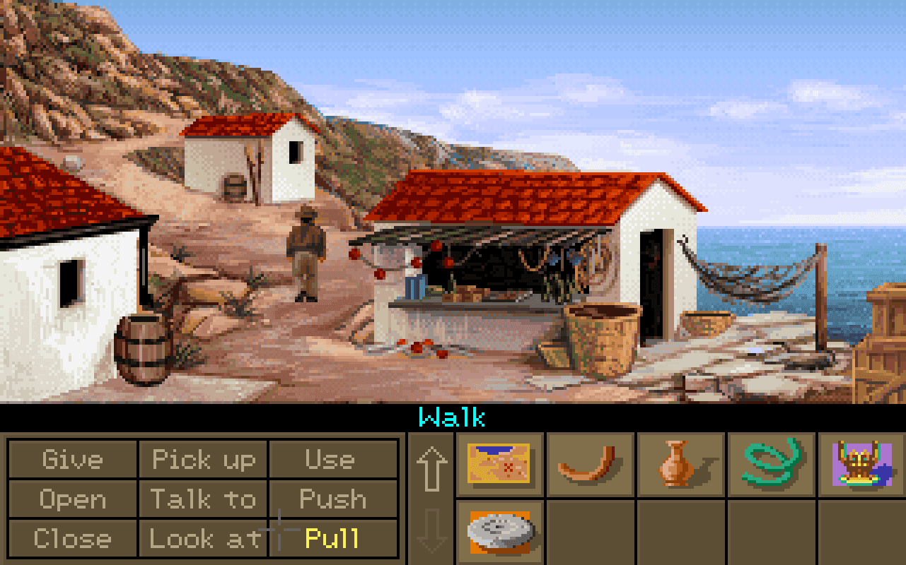 Gameplay screen of Indiana Jones and the Fate of Atlantis (7/8) Gameplay screen of Indiana Jones and the Fate of Atlantis (7/8)