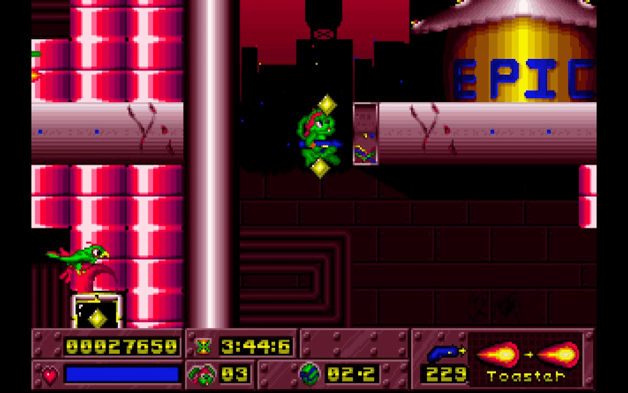 Gameplay screen of Jazz Jackrabbit (4/8) Gameplay screen of Jazz Jackrabbit (4/8)