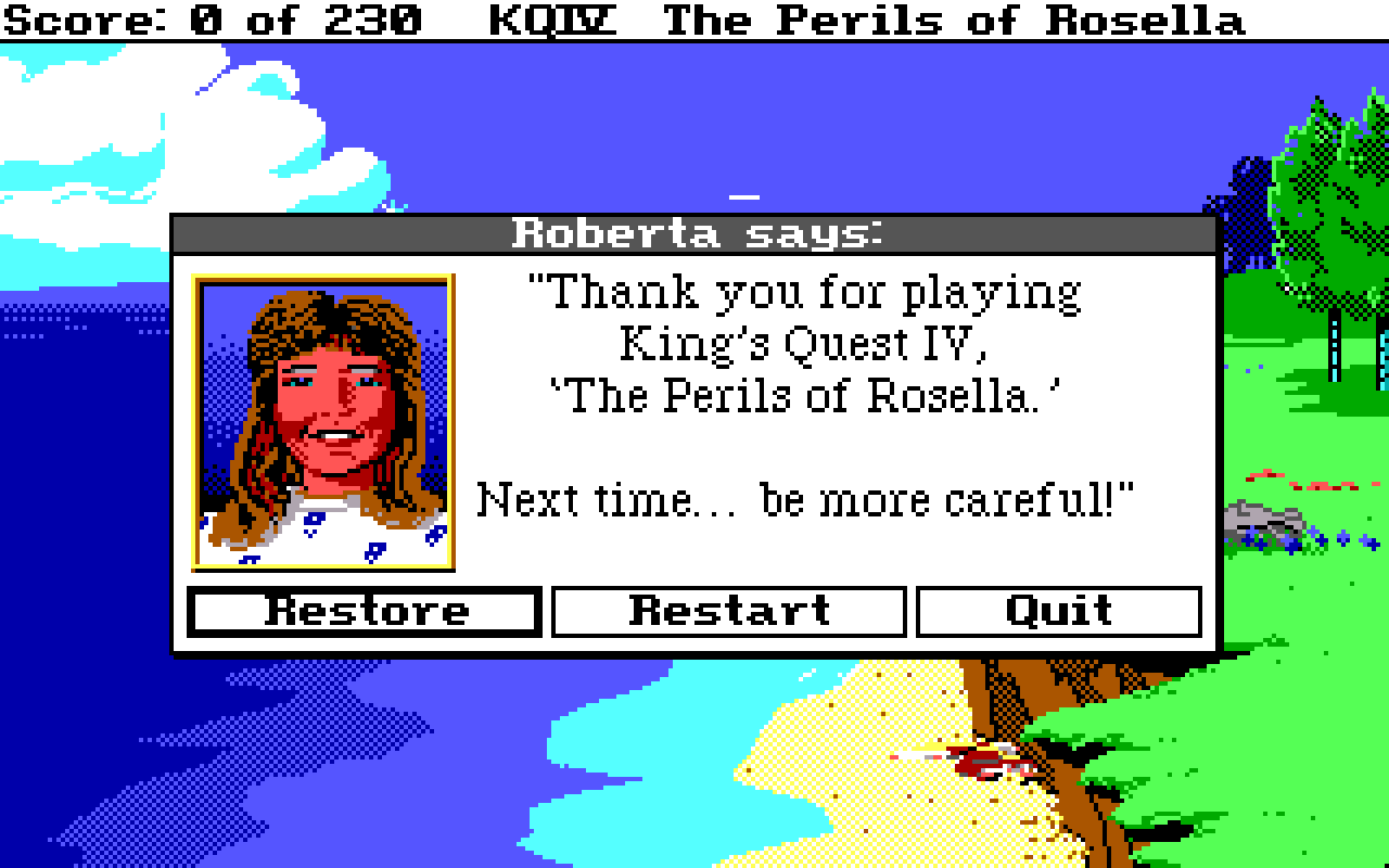 Gameplay screen of King's Quest (3/8) Gameplay screen of King's Quest (3/8)