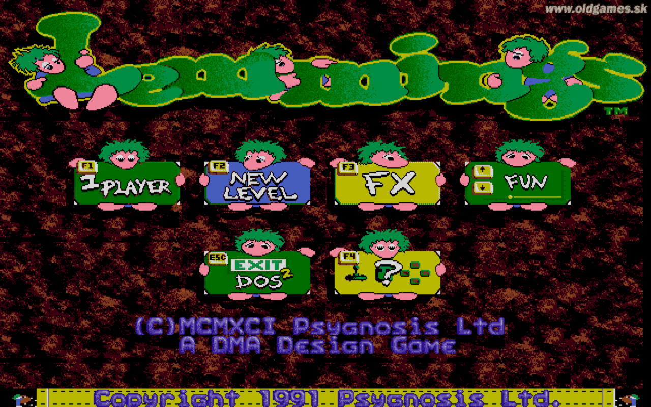 Gameplay screen of Lemmings (4/8) Gameplay screen of Lemmings (4/8)