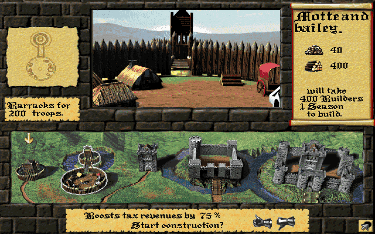 Gameplay screen of Lords of the Realm II (4/8) Gameplay screen of Lords of the Realm II (4/8)