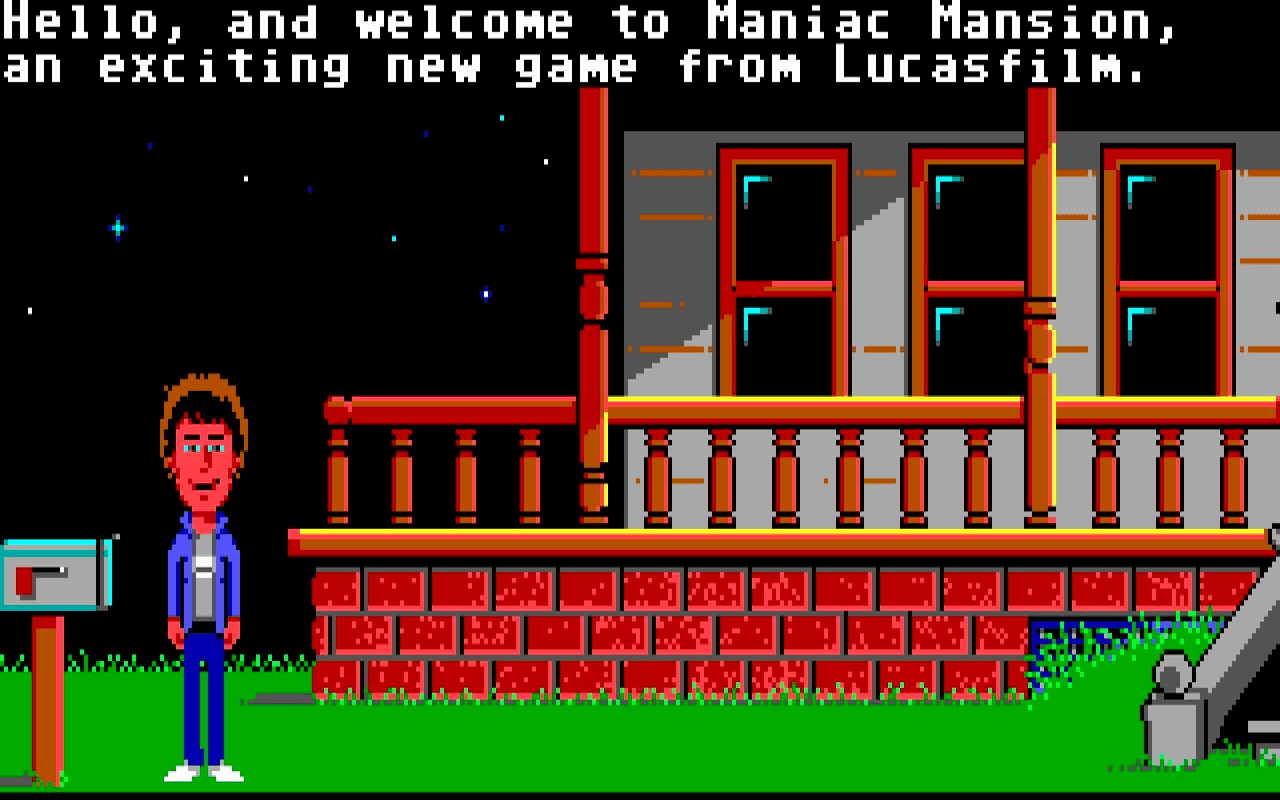 Gameplay screen of Maniac Mansion (6/8) Gameplay screen of Maniac Mansion (6/8)
