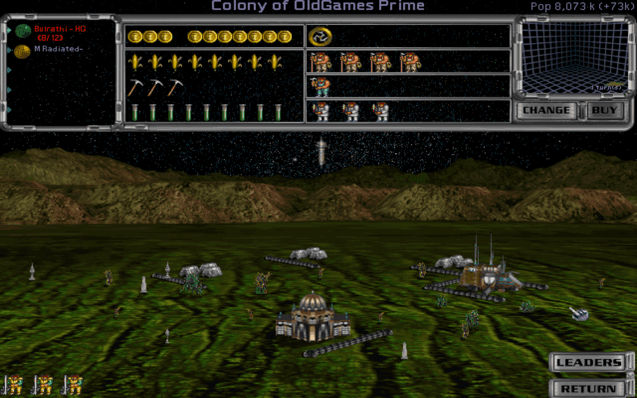 Gameplay screen of Master of Orion II: Battle at Antares (1/8) Gameplay screen of Master of Orion II: Battle at Antares (1/8)