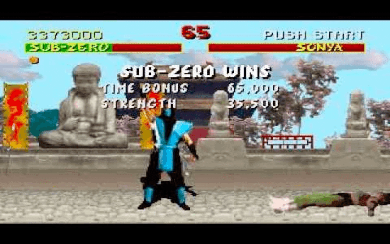 Gameplay screen of Mortal Kombat (5/8) Gameplay screen of Mortal Kombat (5/8)