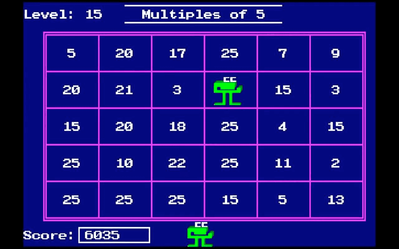 Gameplay screen of Number Munchers (5/8) Gameplay screen of Number Munchers (5/8)