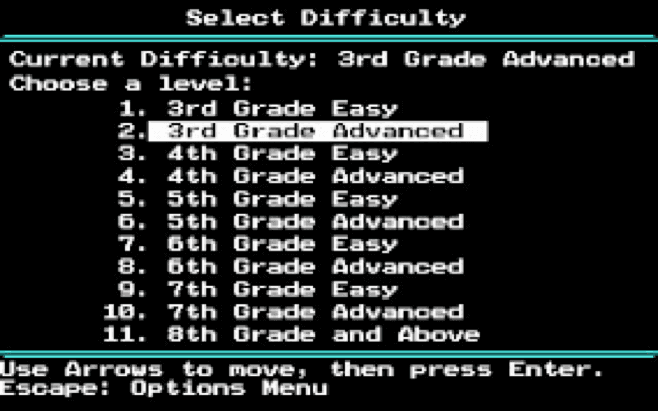Gameplay screen of Number Munchers (3/8) Gameplay screen of Number Munchers (3/8)
