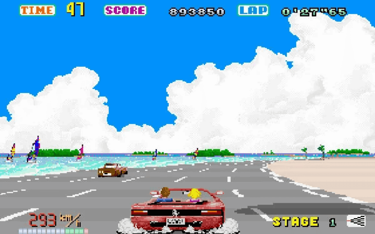 Gameplay screen of OutRun (4/7) Gameplay screen of OutRun (4/7)