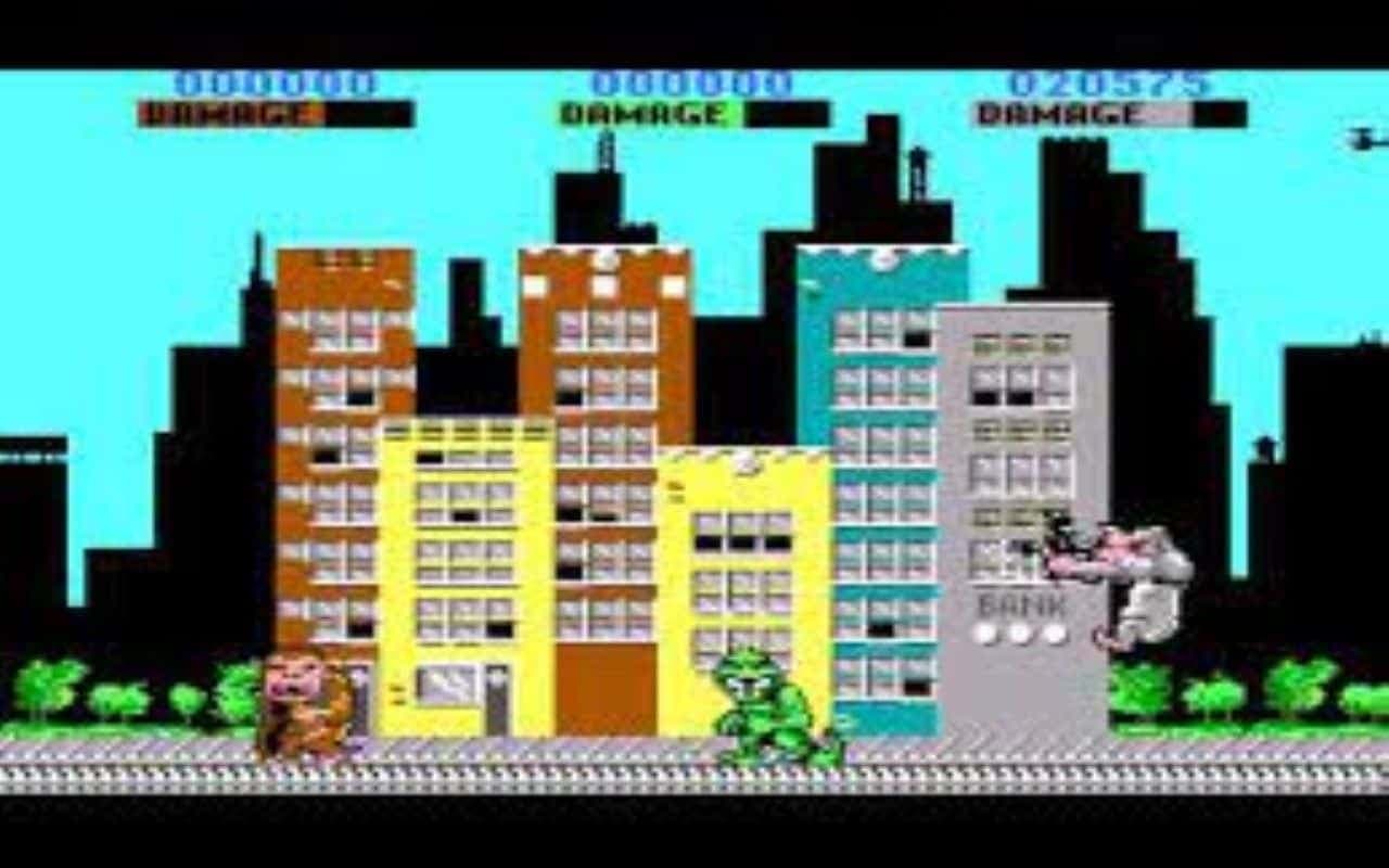 Gameplay screen of Rampage (1/4) Gameplay screen of Rampage (1/4)
