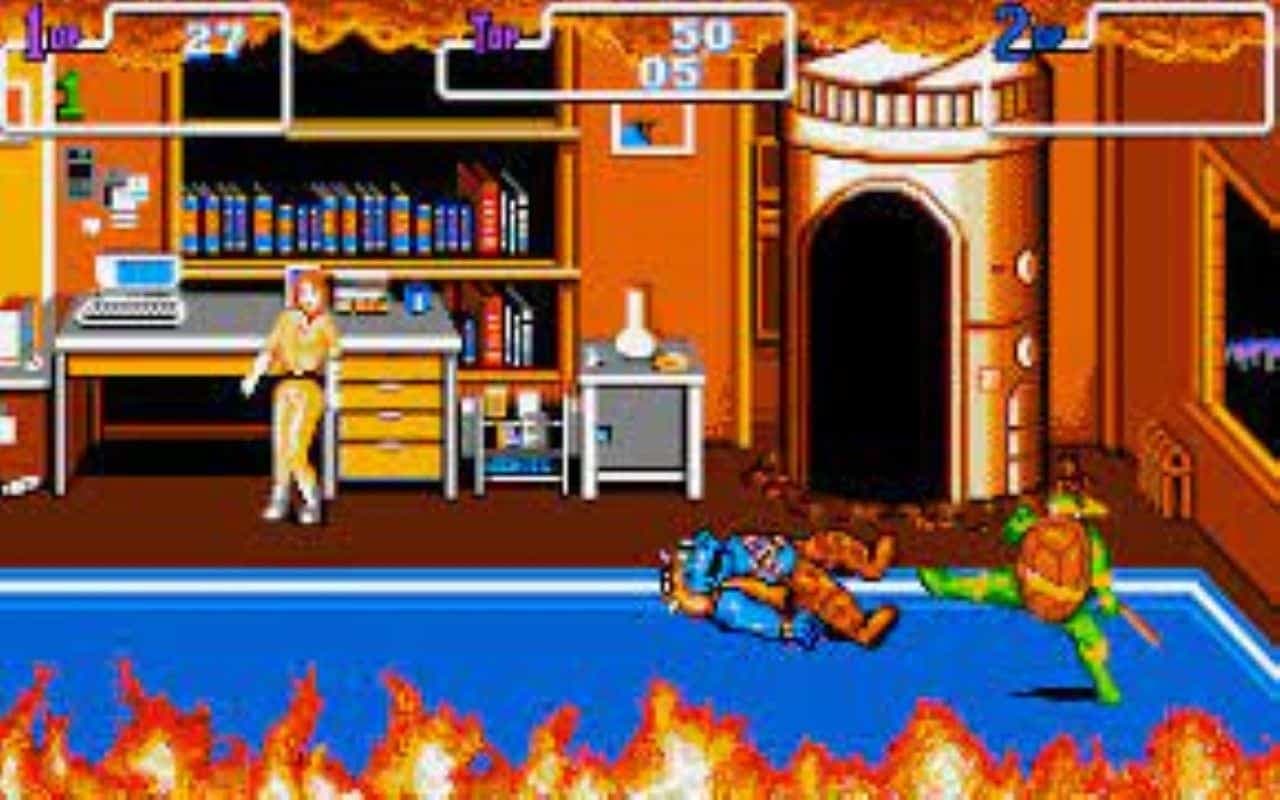 Gameplay screen of Teenage Mutant Ninja Turtles (3/8) Gameplay screen of Teenage Mutant Ninja Turtles (3/8)