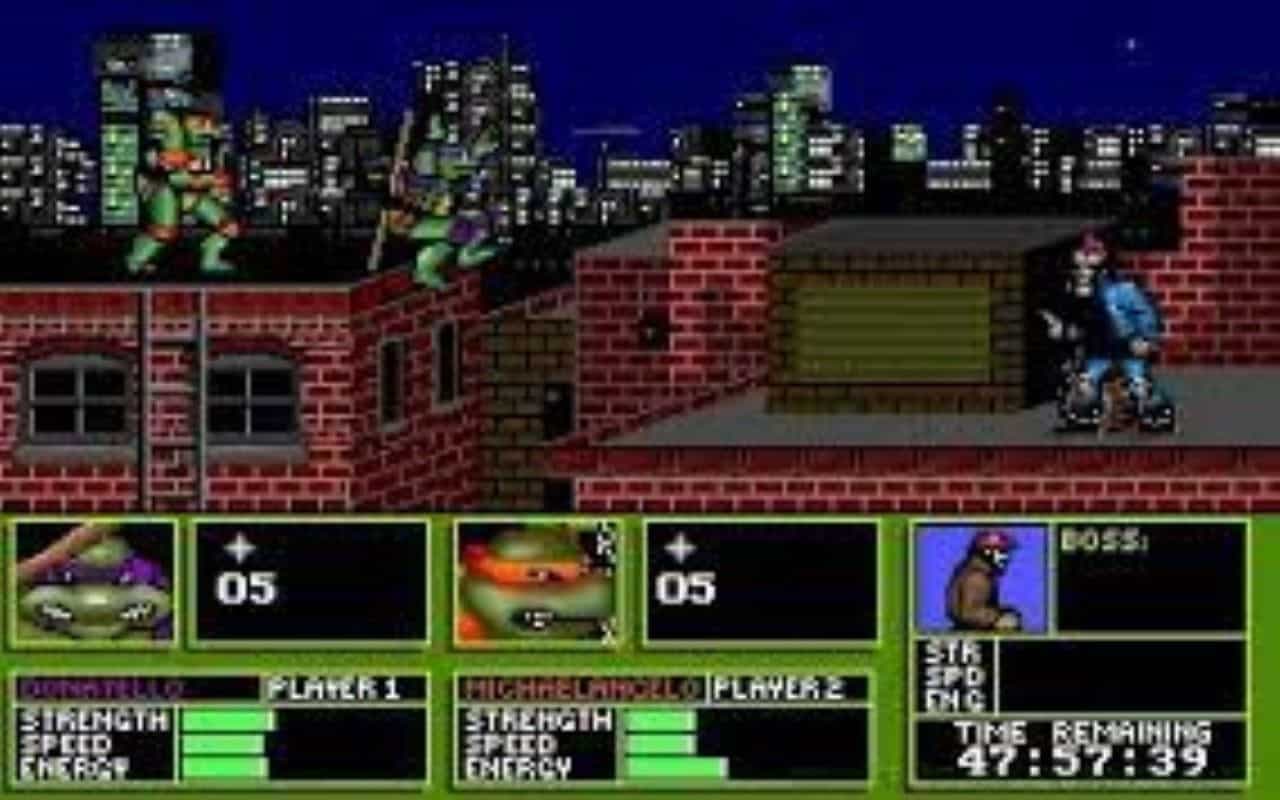 Gameplay screen of Teenage Mutant Ninja Turtles (1/8) Gameplay screen of Teenage Mutant Ninja Turtles (1/8)