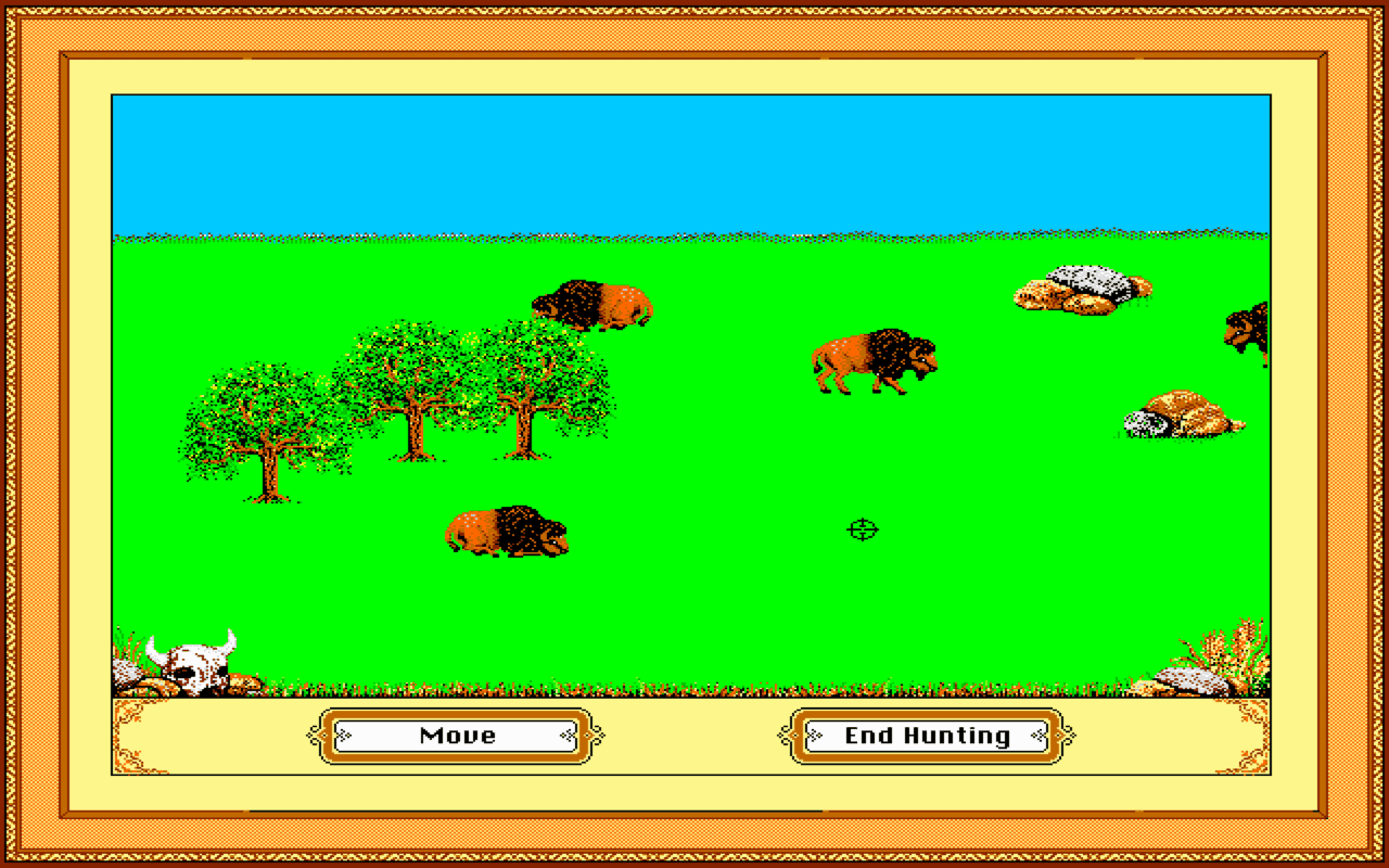 Gameplay screen of The Oregon Trail Deluxe (3/8) Gameplay screen of The Oregon Trail Deluxe (3/8)