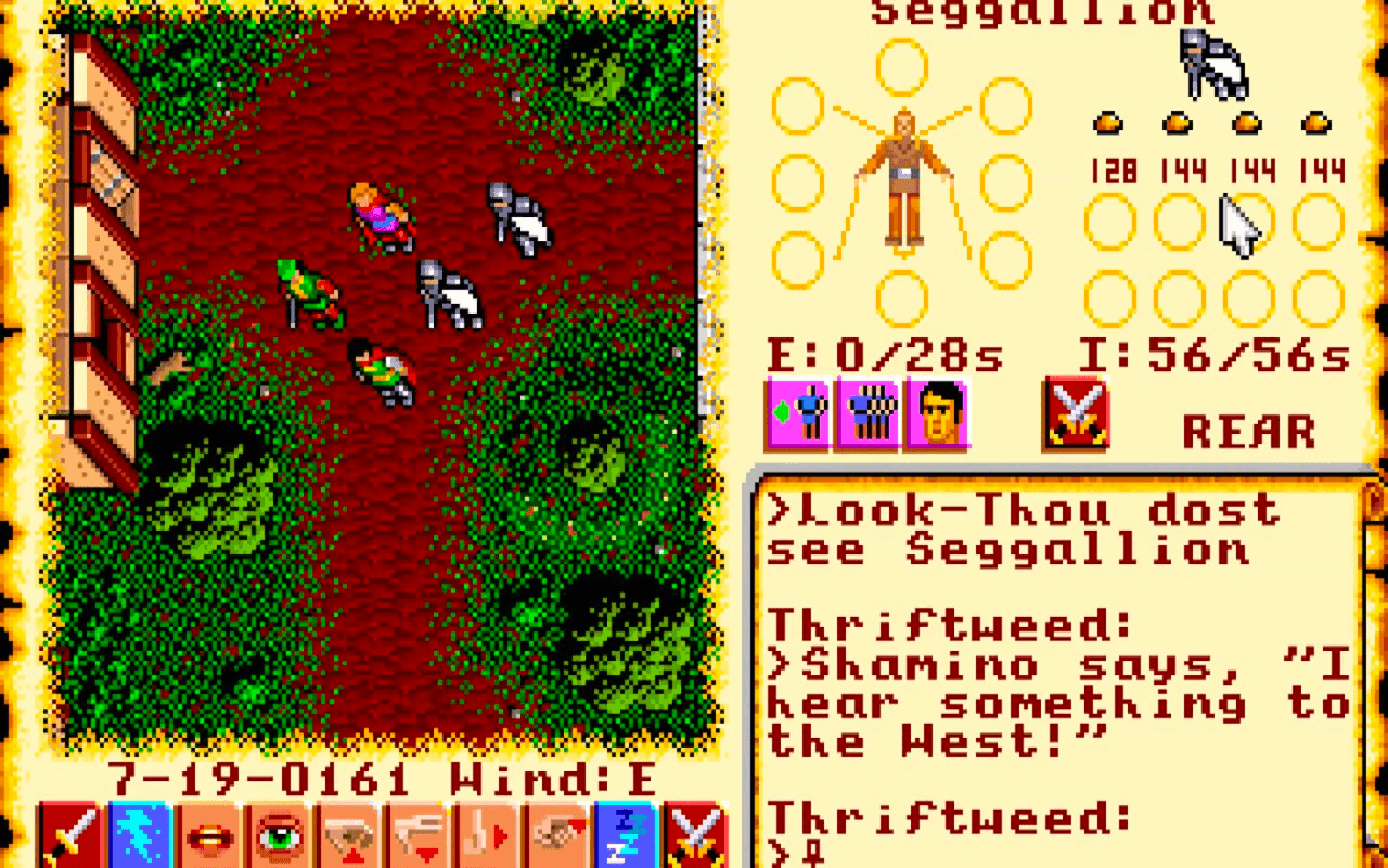 Gameplay screen of Ultima VI: The False Prophet (8/8) Gameplay screen of Ultima VI: The False Prophet (8/8)