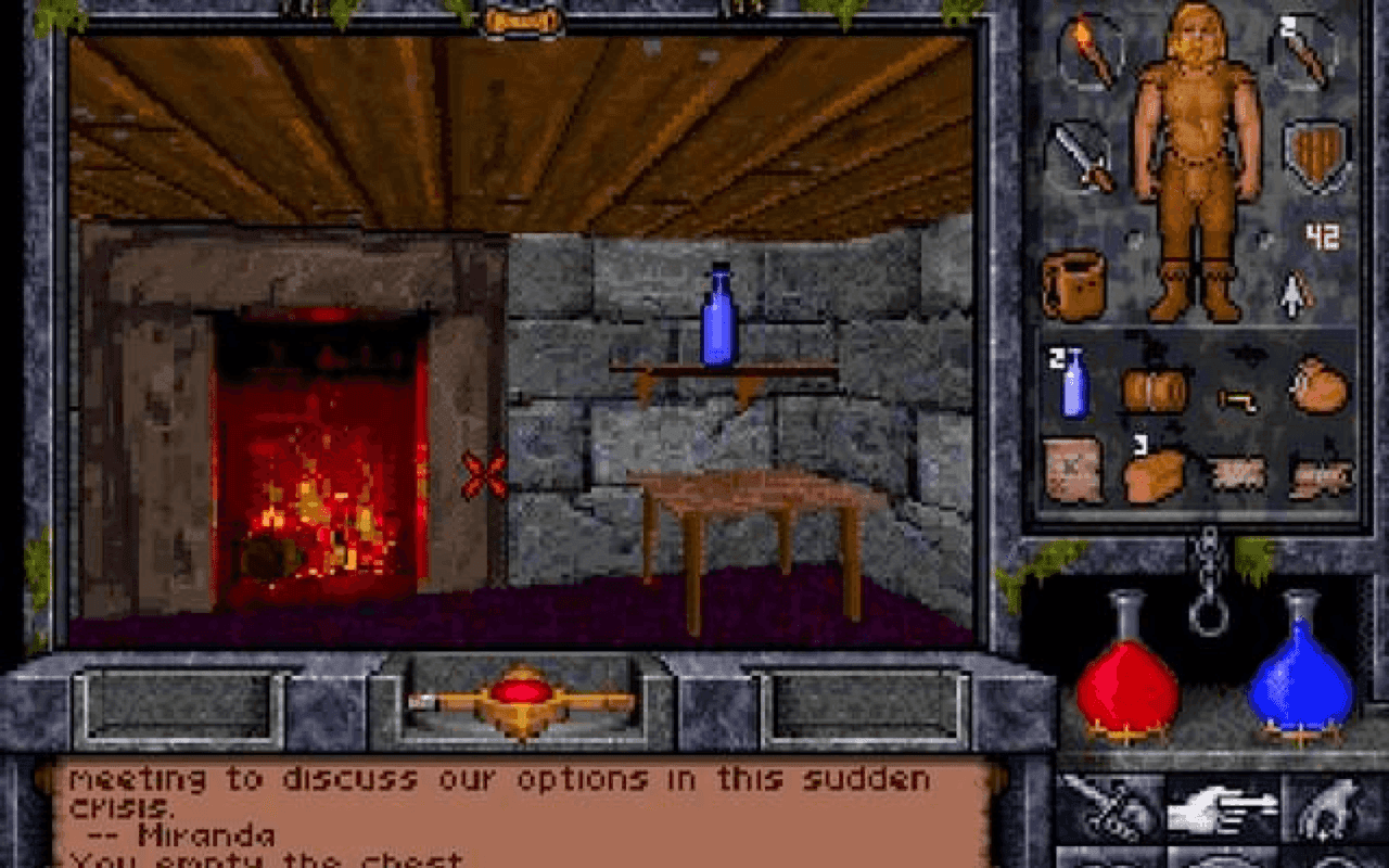 Gameplay screen of Ultima Underworld: The Stygian Abyss (5/8) Gameplay screen of Ultima Underworld: The Stygian Abyss (5/8)