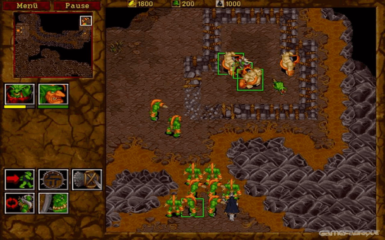 Gameplay screen of WarCraft II: Beyond the Dark Portal (8/8) Gameplay screen of WarCraft II: Beyond the Dark Portal (8/8)