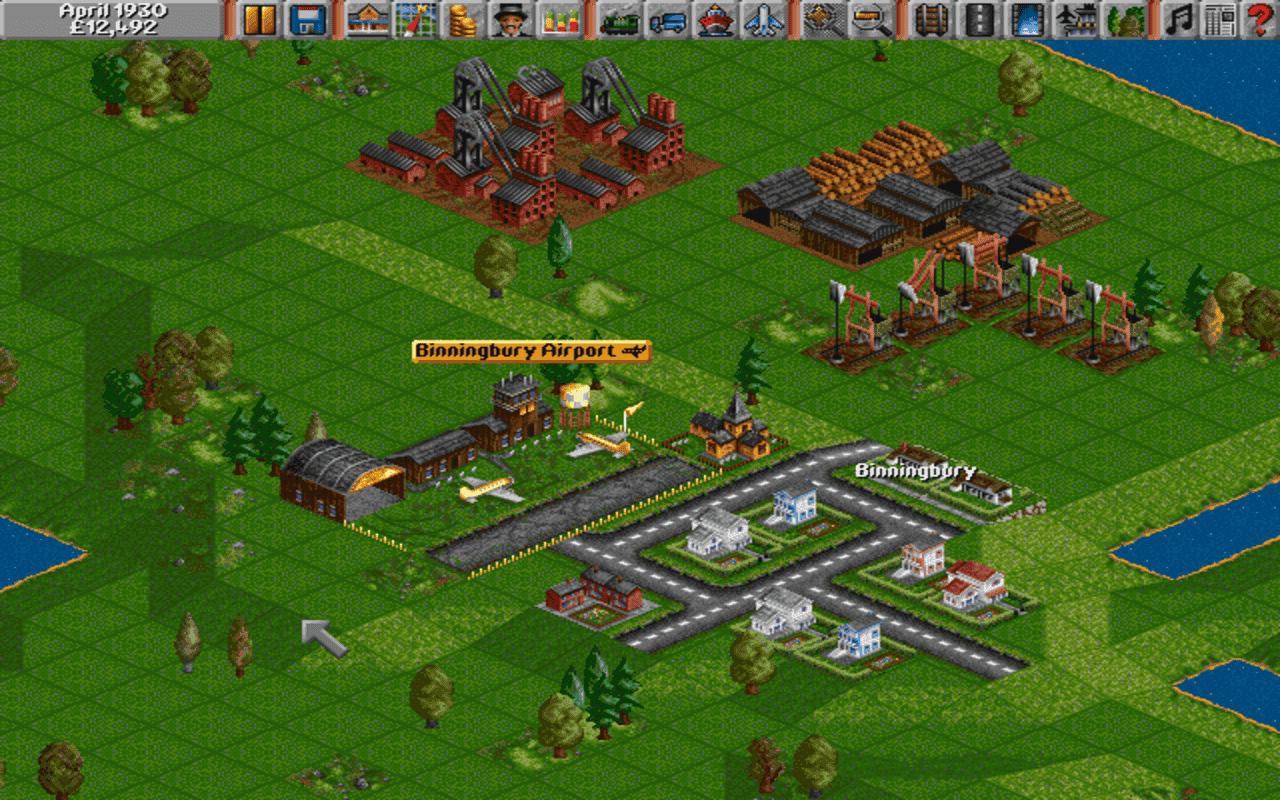 Gameplay screen of Transport Tycoon (4/8) Gameplay screen of Transport Tycoon (4/8)