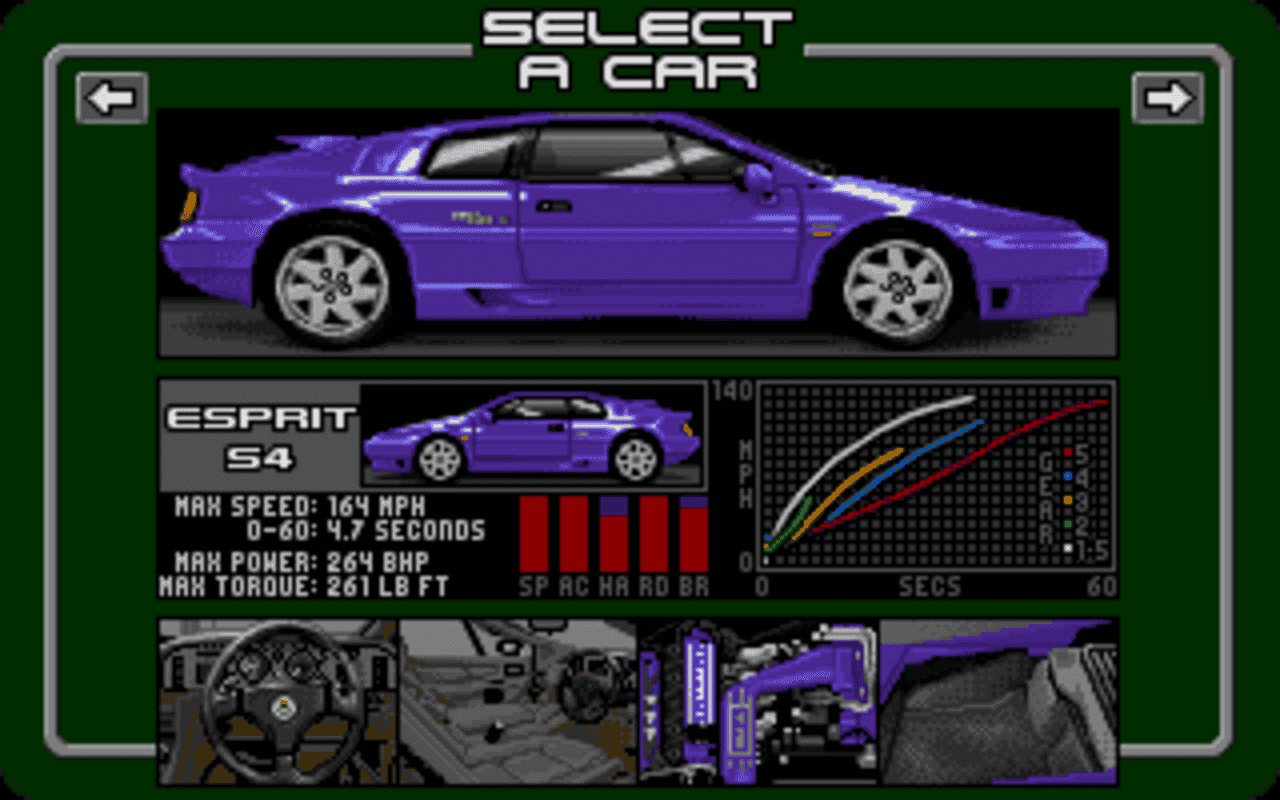 Gameplay screen of Lotus: The Ultimate Challenge (4/8) Gameplay screen of Lotus: The Ultimate Challenge (4/8)