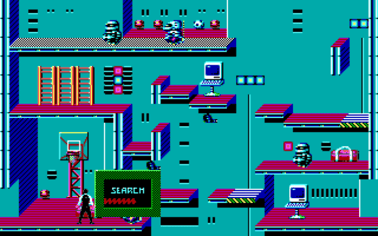 Gameplay screen of Impossible Mission II (1/8) Gameplay screen of Impossible Mission II (1/8)