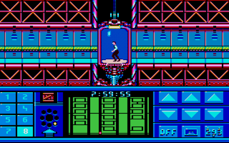 Gameplay screen of Impossible Mission II (4/8) Gameplay screen of Impossible Mission II (4/8)