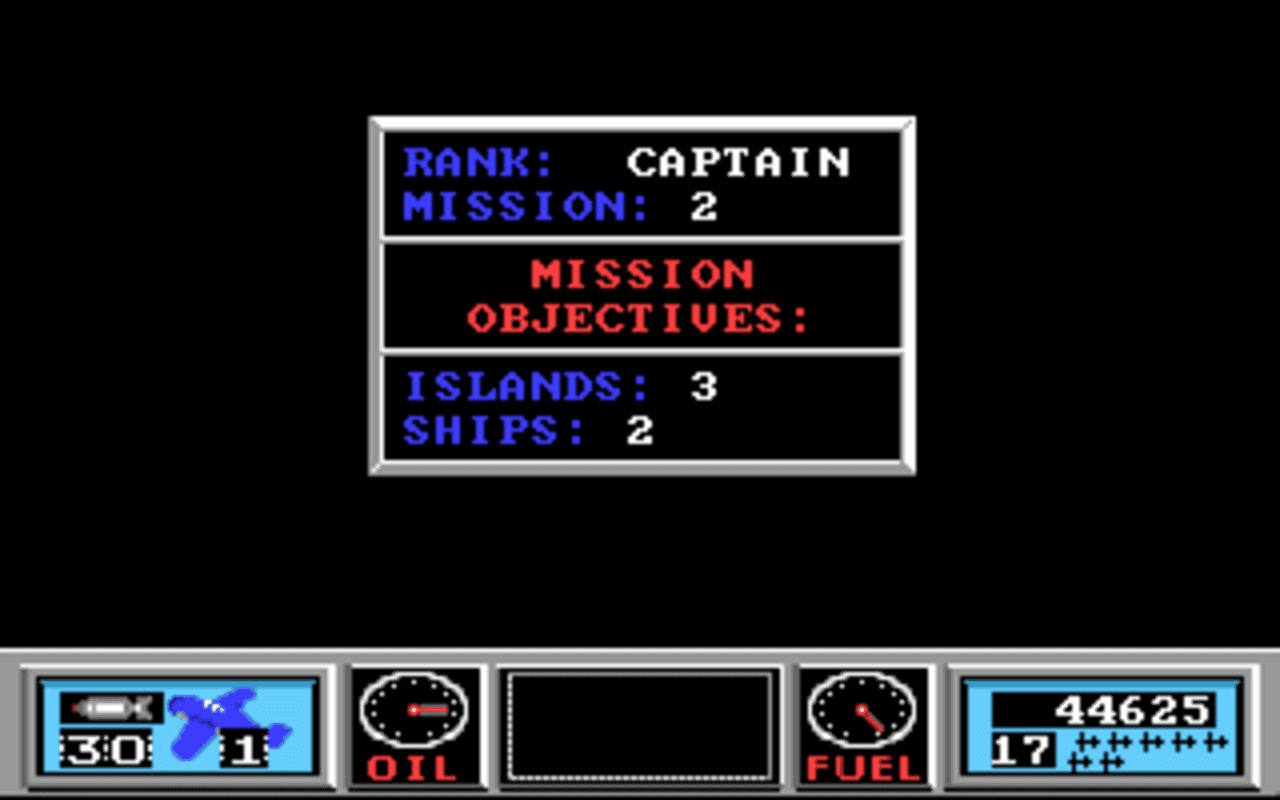 Gameplay screen of Wings of Fury (1/8) Gameplay screen of Wings of Fury (1/8)