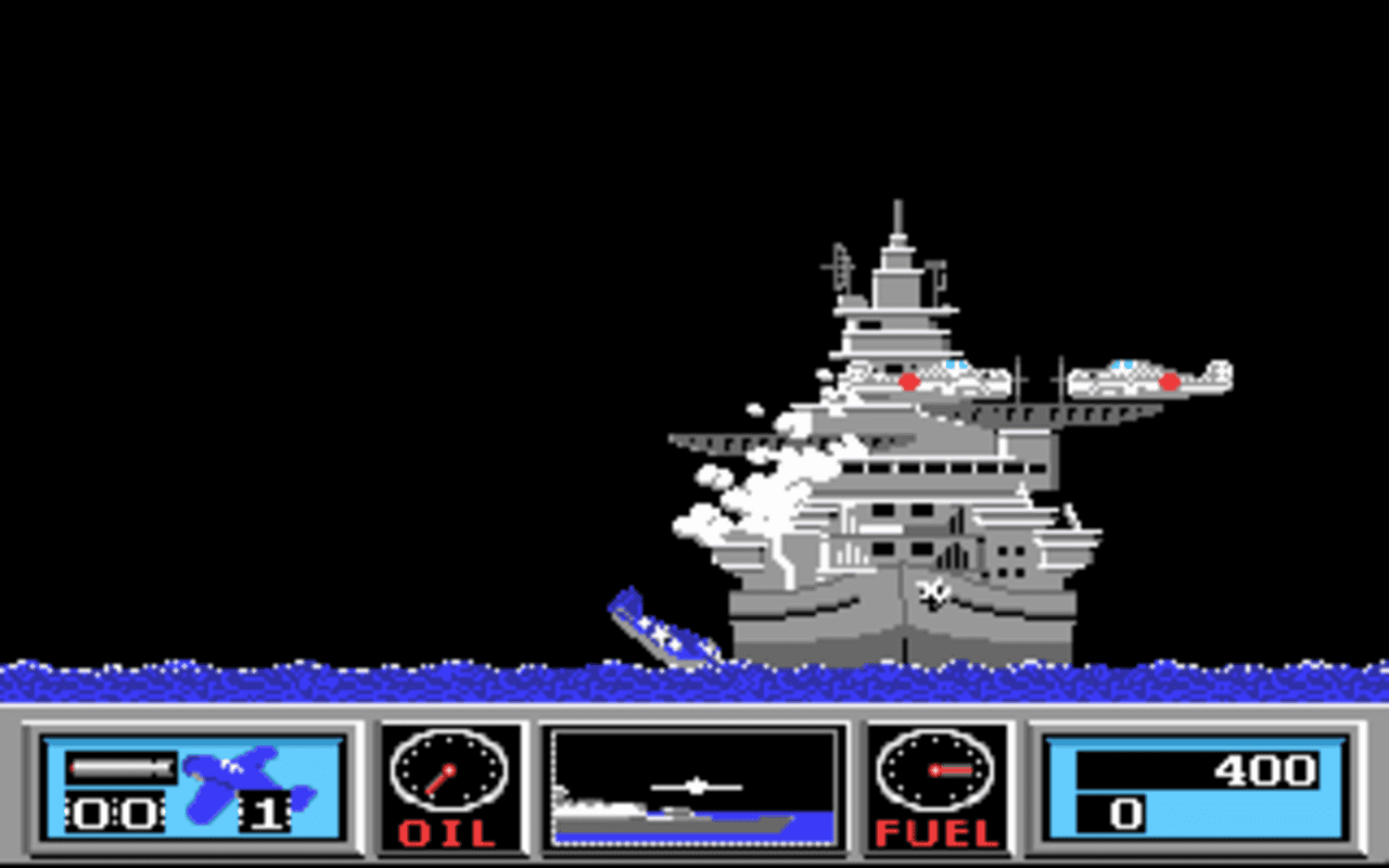 Gameplay screen of Wings of Fury (3/8) Gameplay screen of Wings of Fury (3/8)