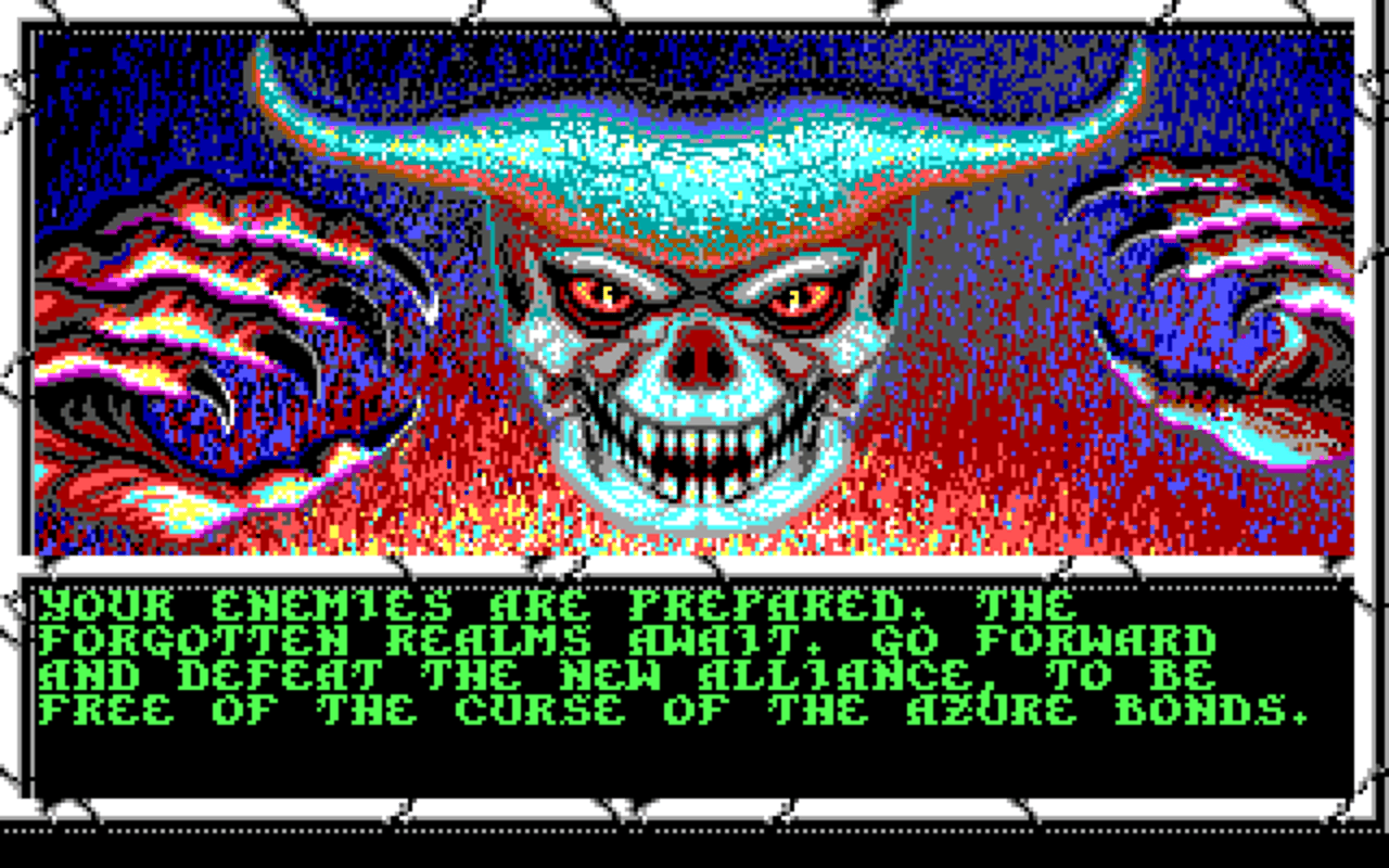 Gameplay screen of Curse of the Azure Bonds (4/4) Gameplay screen of Curse of the Azure Bonds (4/4)