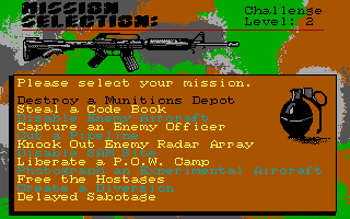 Gameplay screen of Airborne Ranger (3/8) Gameplay screen of Airborne Ranger (3/8)