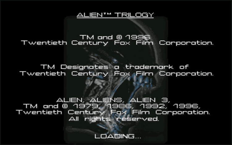 Gameplay screen of Alien Trilogy (1/8) Gameplay screen of Alien Trilogy (1/8)