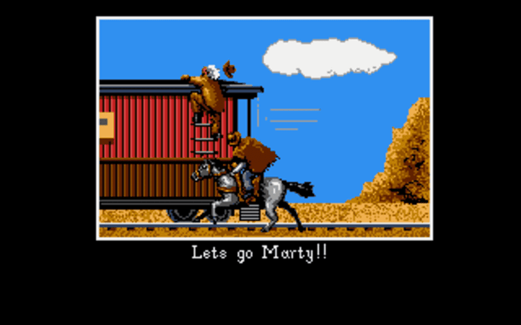 Gameplay screen of Back to the Future Part III (7/8) Gameplay screen of Back to the Future Part III (7/8)