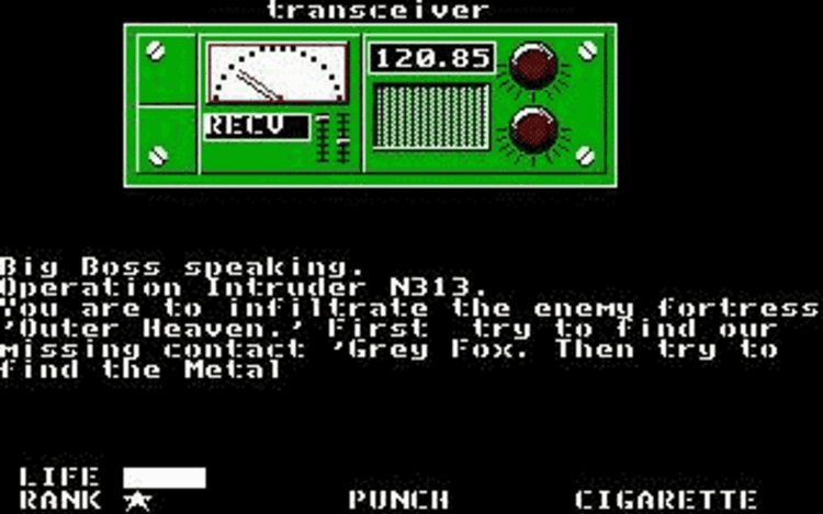 Gameplay screen of Metal Gear (2/4) Gameplay screen of Metal Gear (2/4)