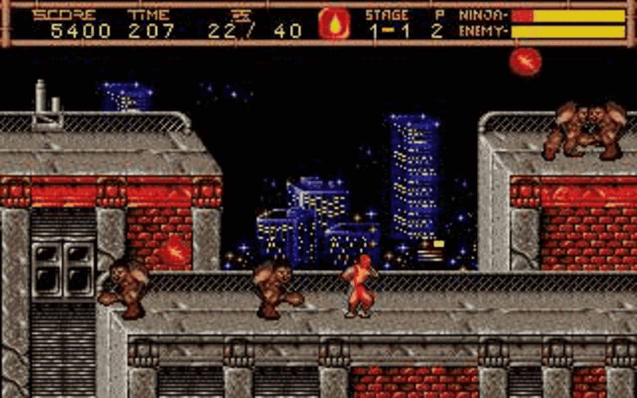 Gameplay screen of Ninja Gaiden II: The Dark Sword of Chaos (1/8) Gameplay screen of Ninja Gaiden II: The Dark Sword of Chaos (1/8)